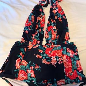 Navy Floral Monokini